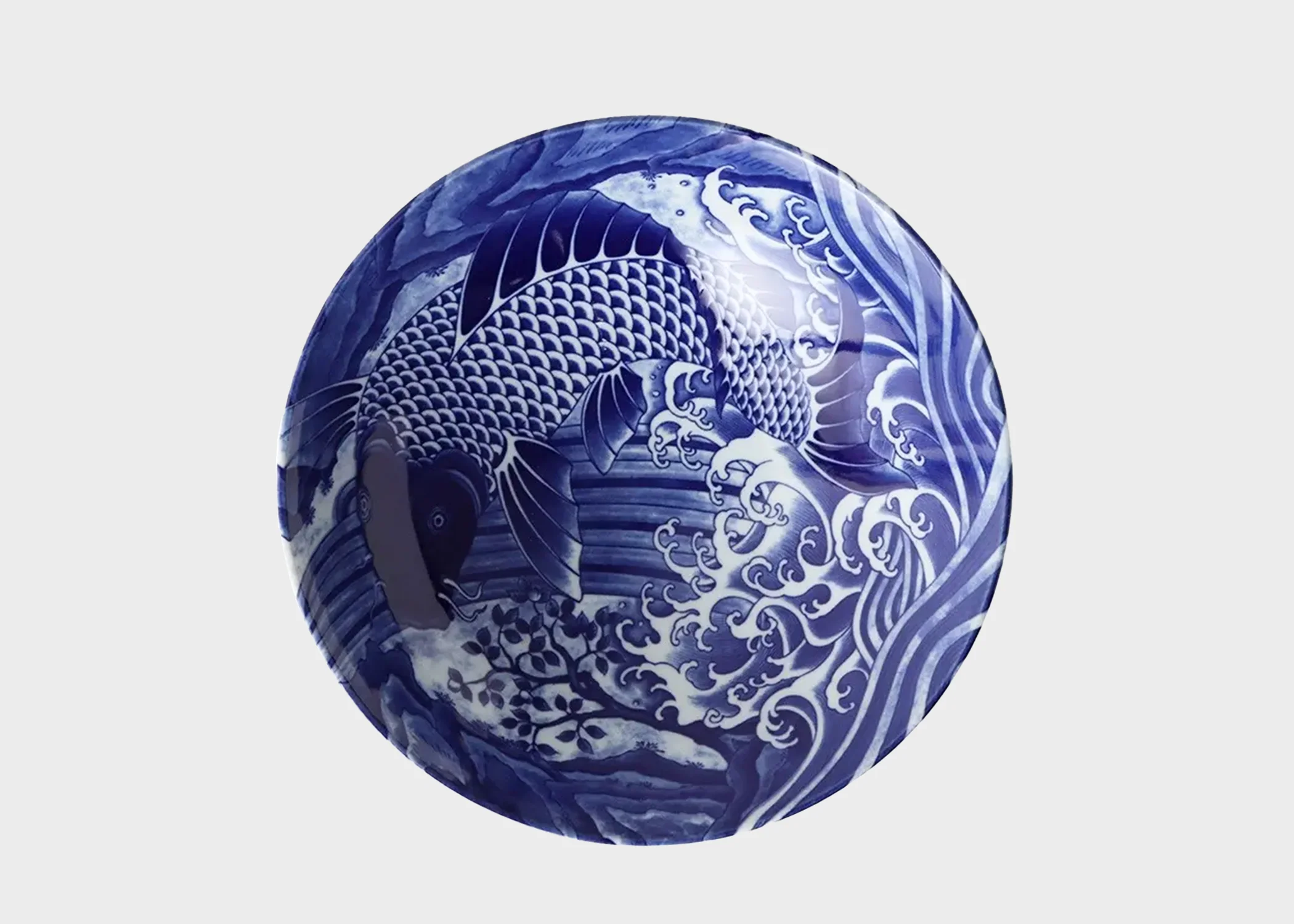 Blue Koi Ramen Bowl 10"