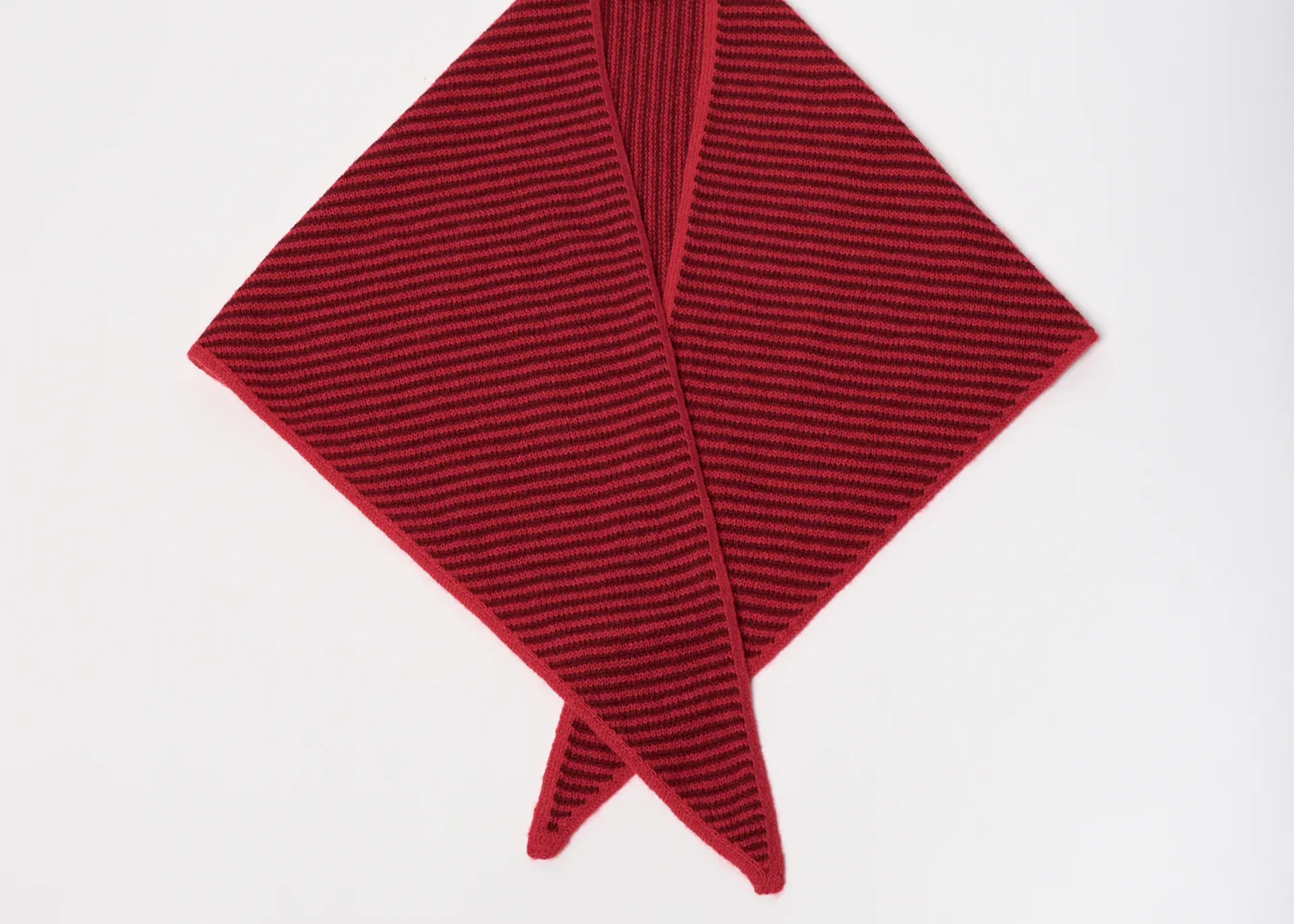 Cashmere Striped Bandana Scarf - Image 3