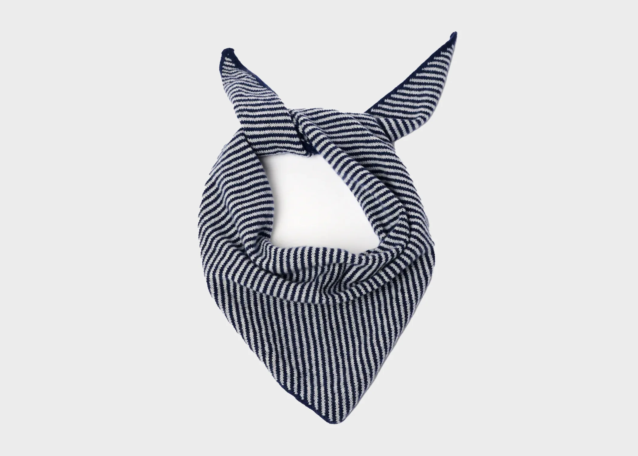 Cashmere Striped Bandana Scarf - Image 5
