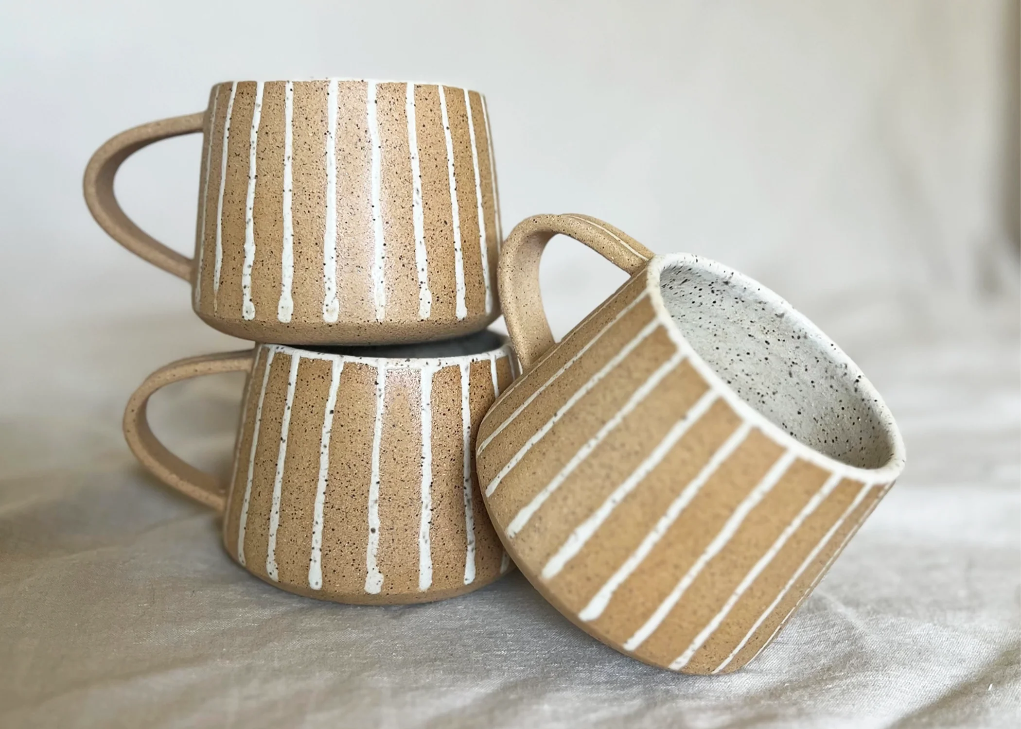 Cream Line Mug - Image 3