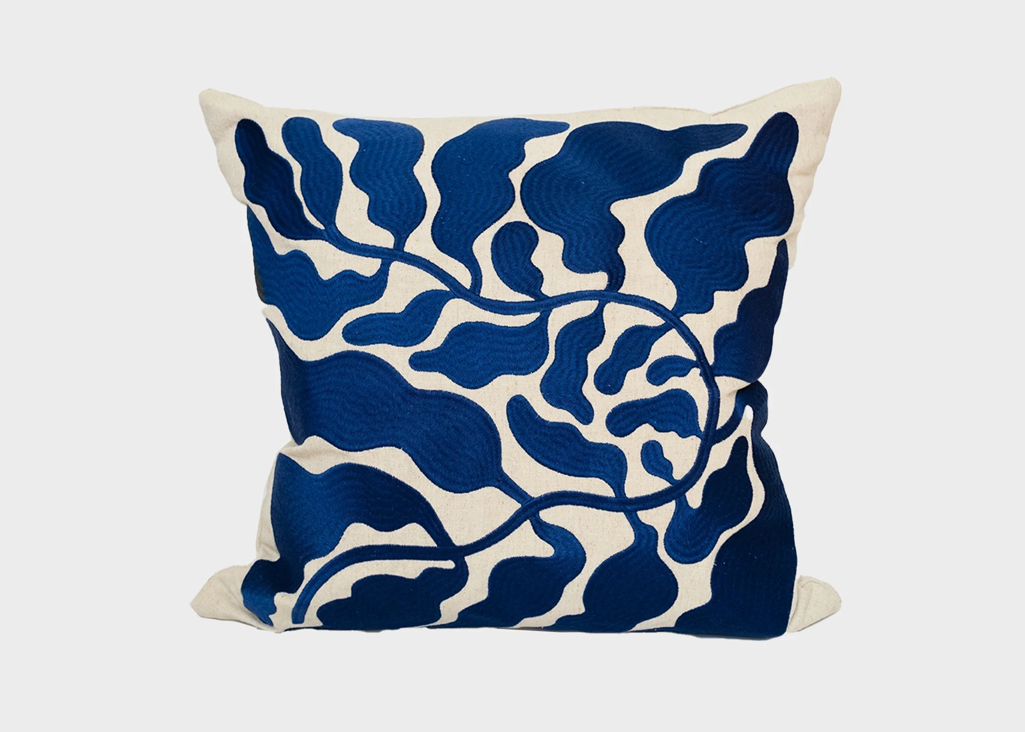 Leaves Blue Cushion Cover