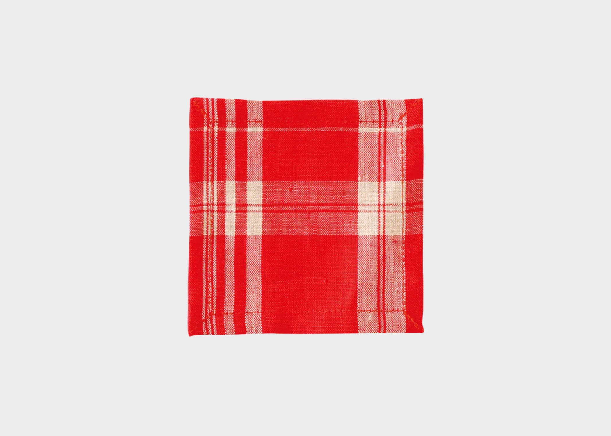 Linen Coaster, Poggio Scarlet