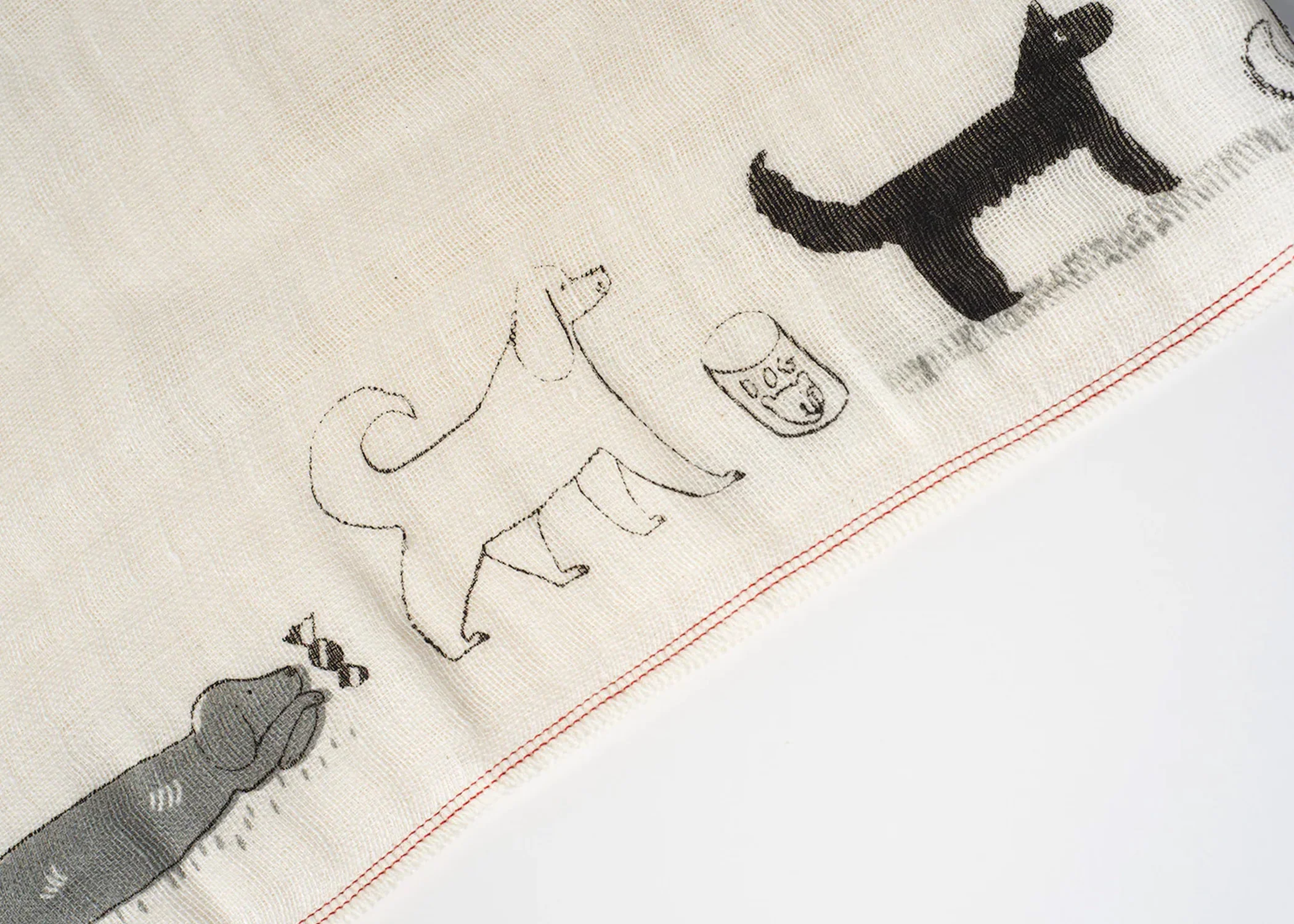 Linen Gauze Towel - Dogs - Image 3