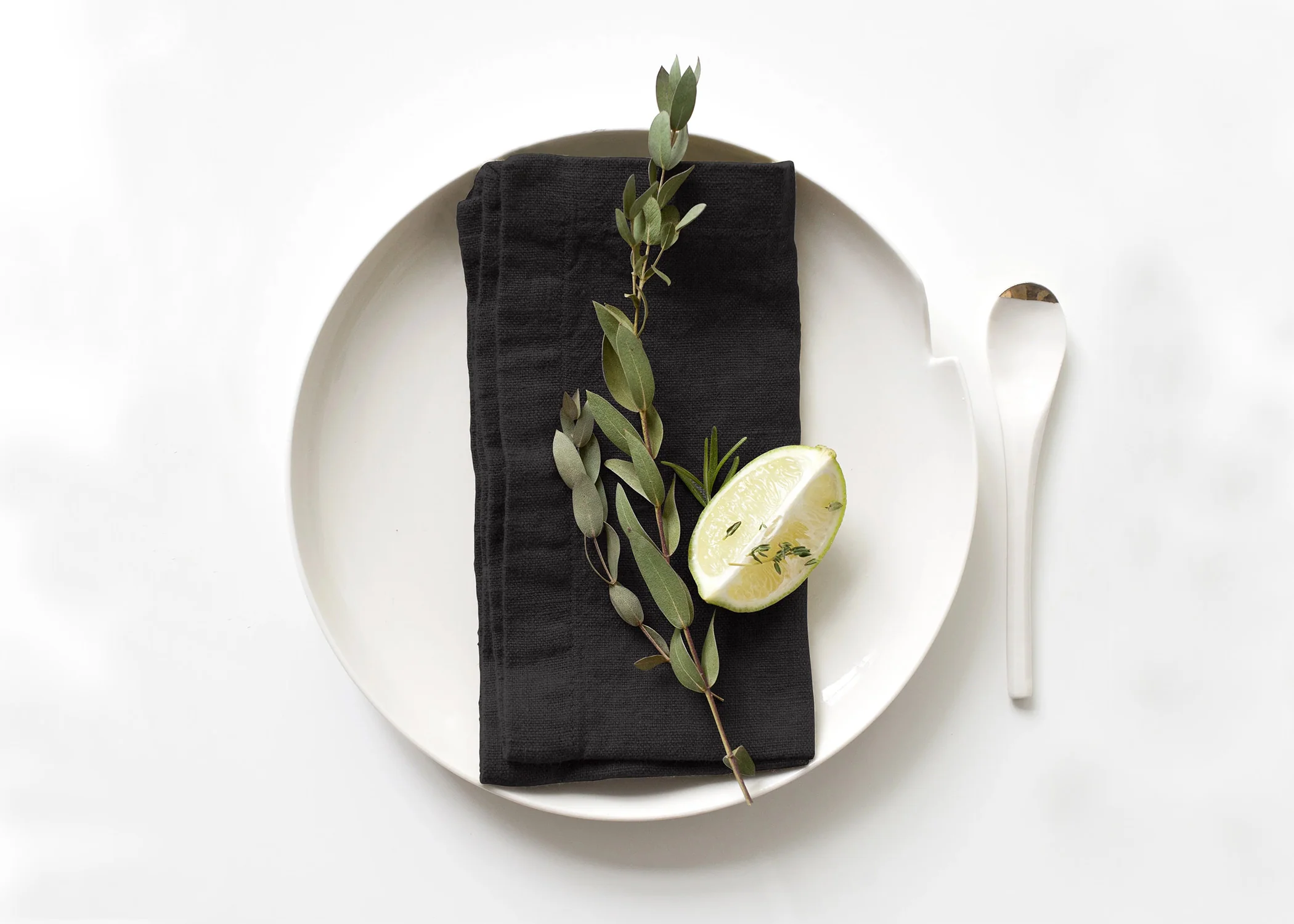 Linen Napkin Set - Black - Image 2