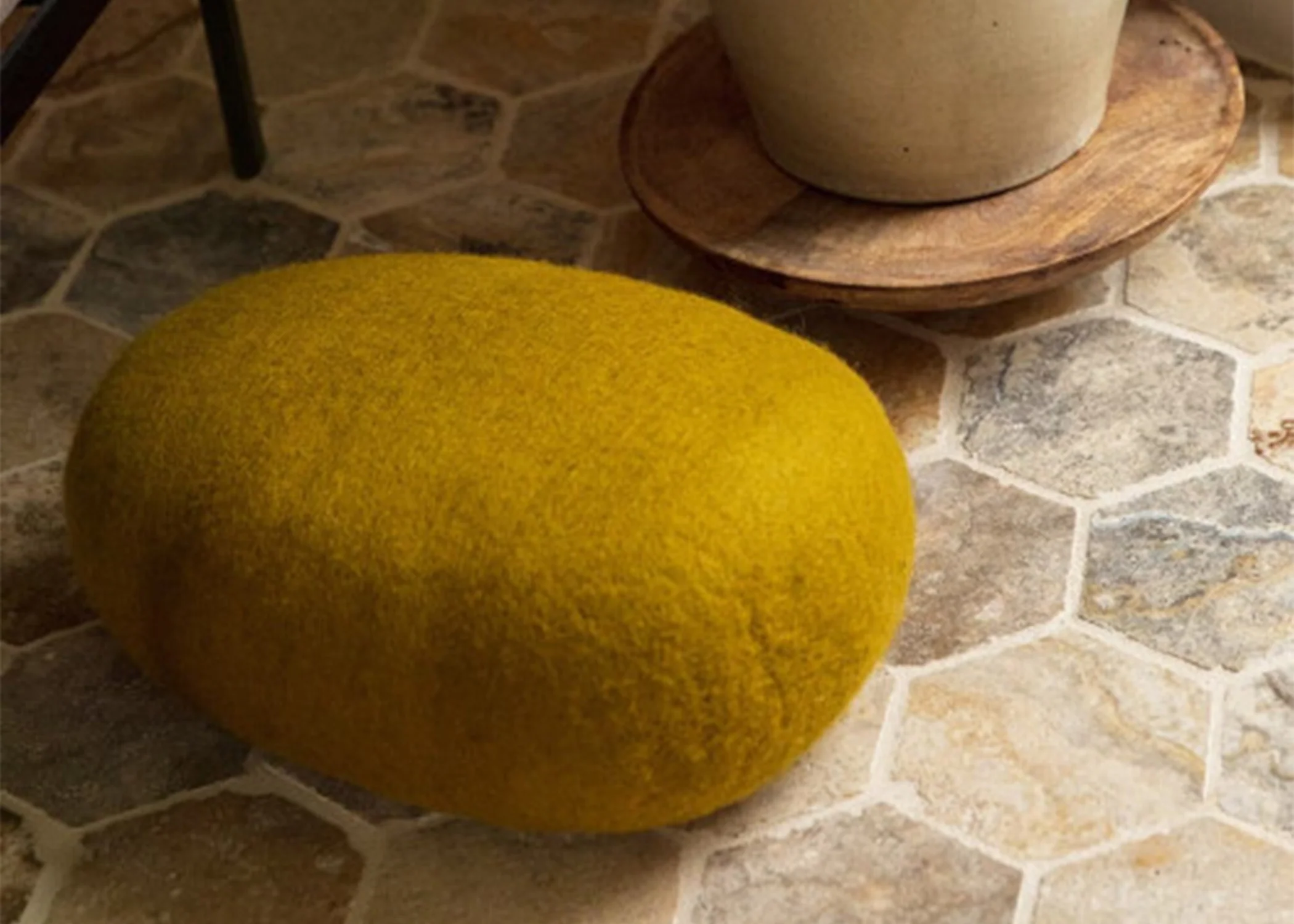 Oval Chakati Felt Cushion - Image 6
