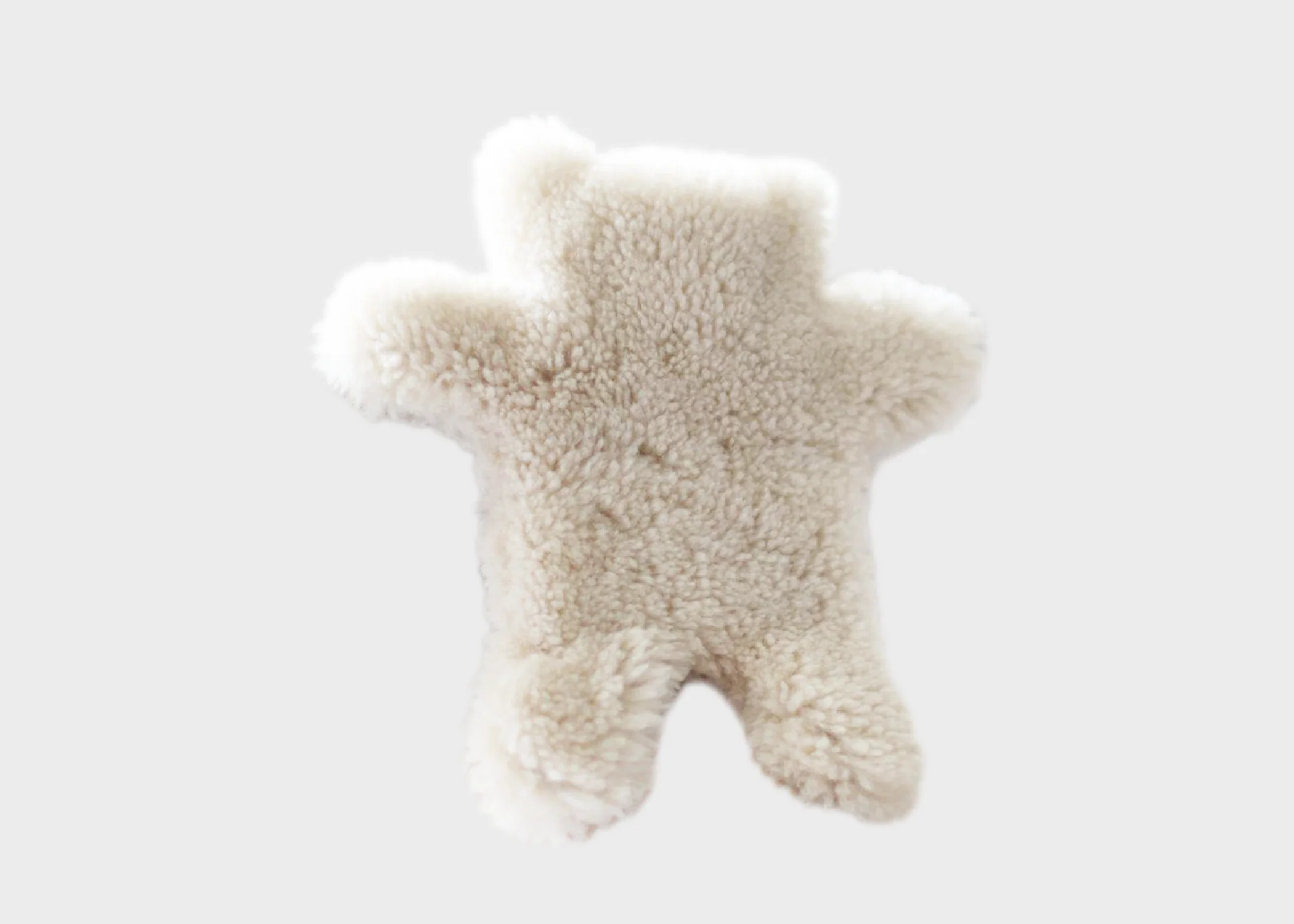 Sheepskin Hot Water Bottle Teddy Moonlight Cream