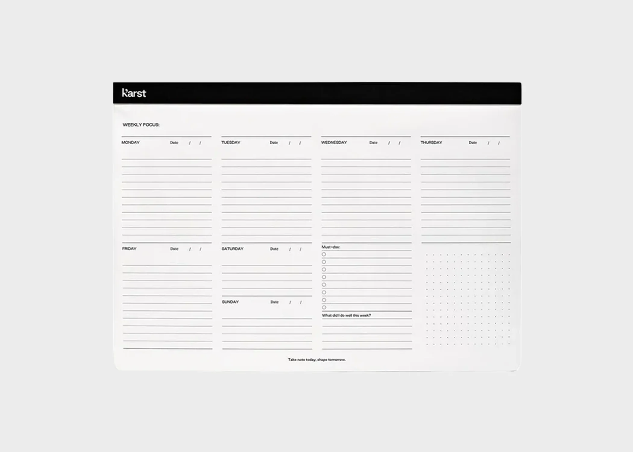Stone Paper Weekly Desk Pad - Image 3