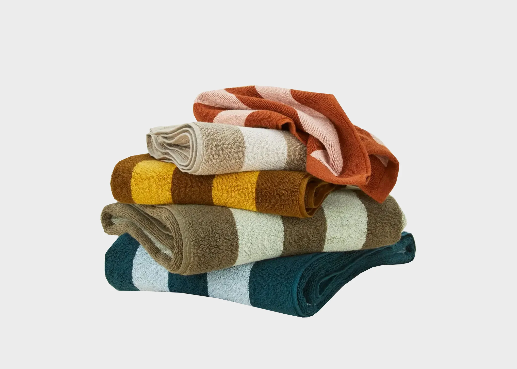 Striped Terry Bath Towels