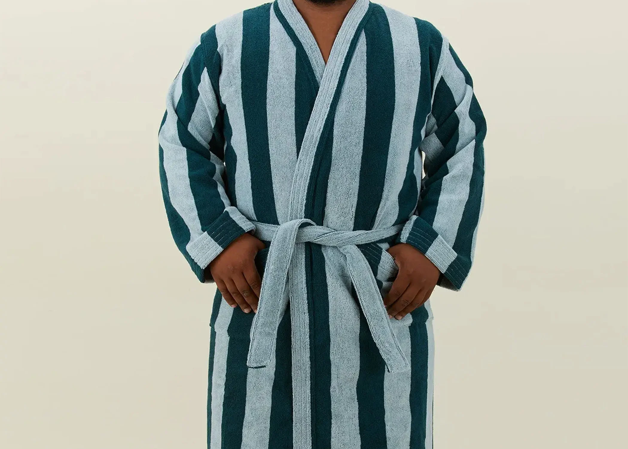 Striped Terry Bathrobe - Image 5
