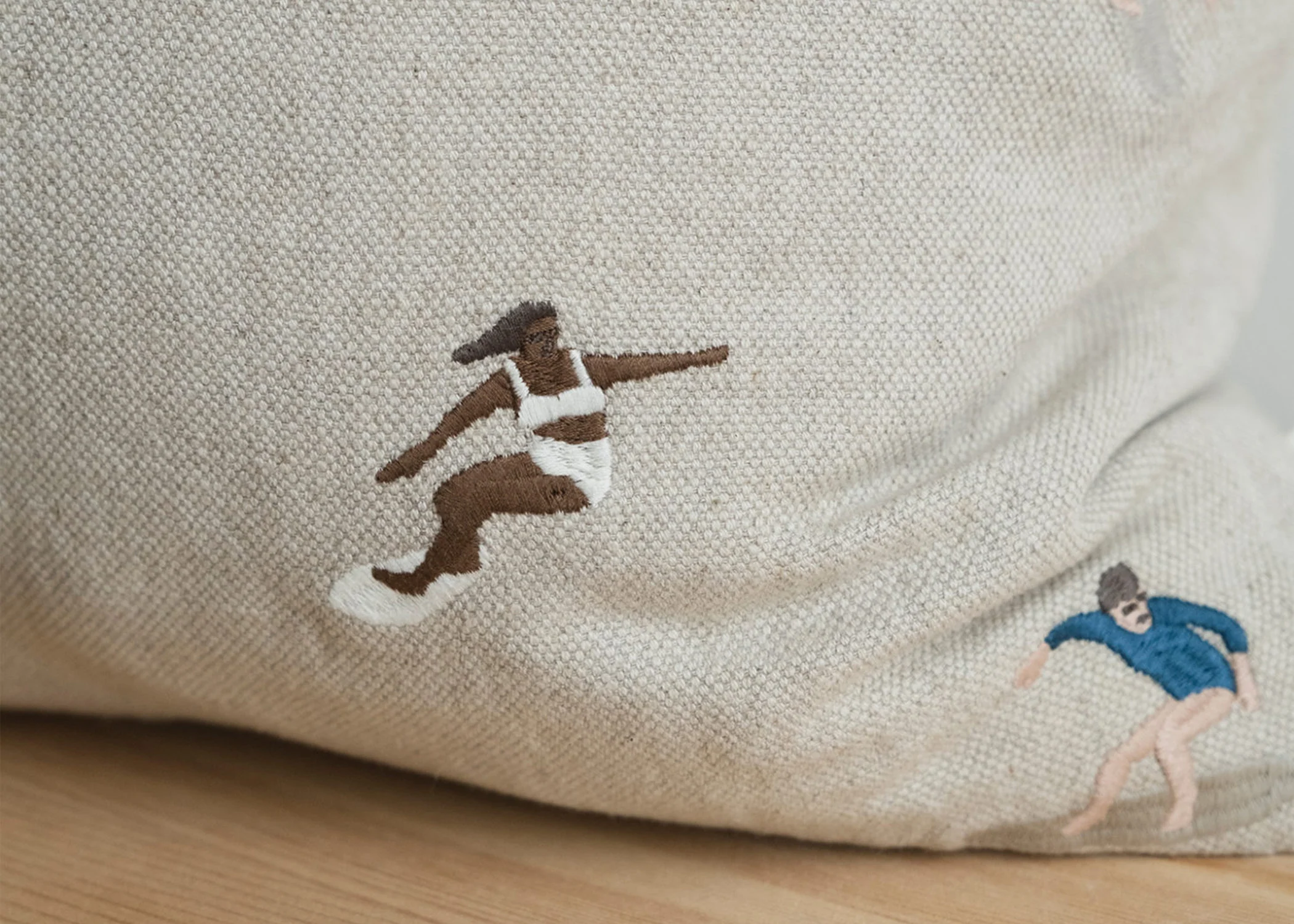Surfers Embroidered Cushion Cover - Image 3