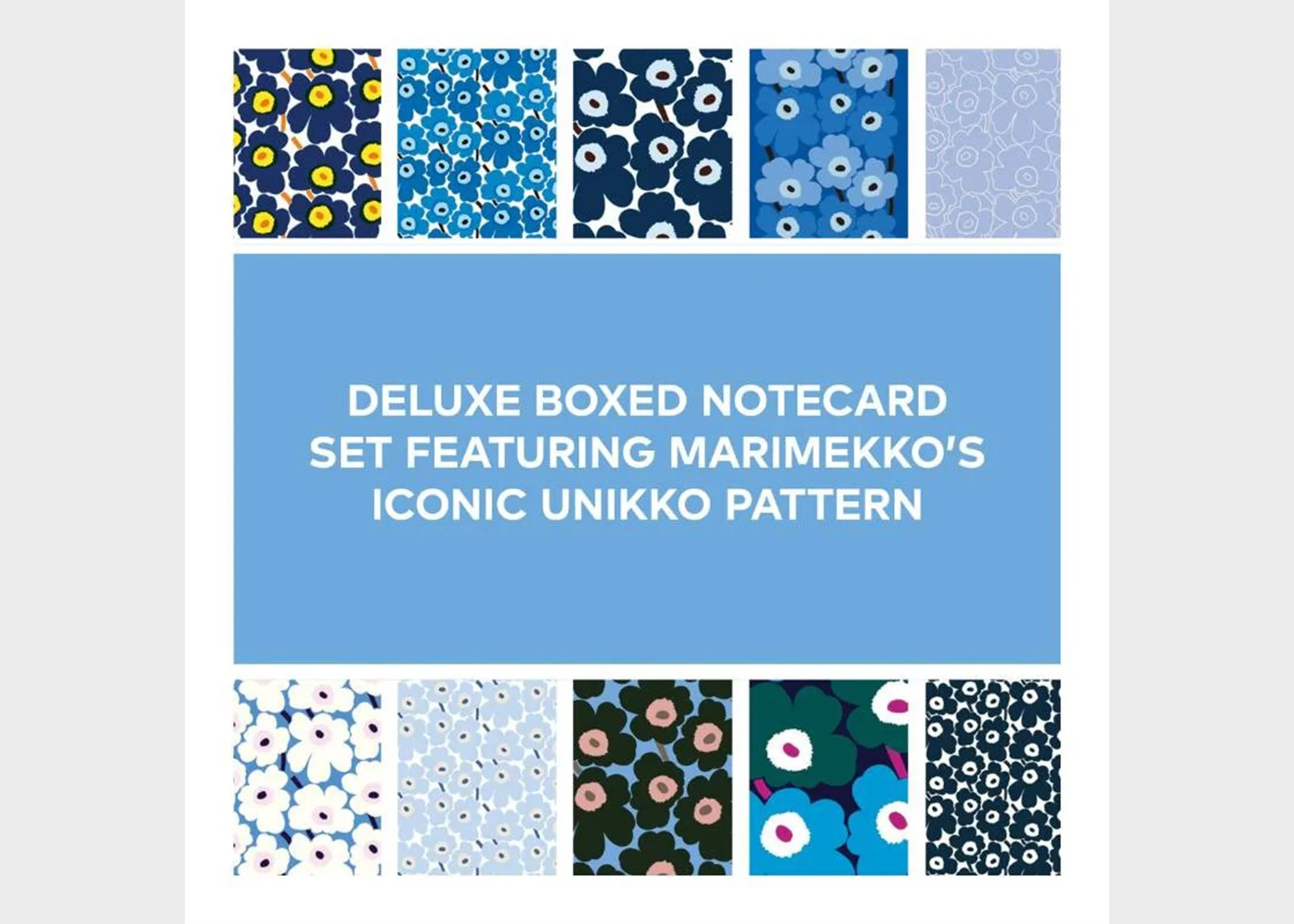 Unikko Notecards Blue - Image 2
