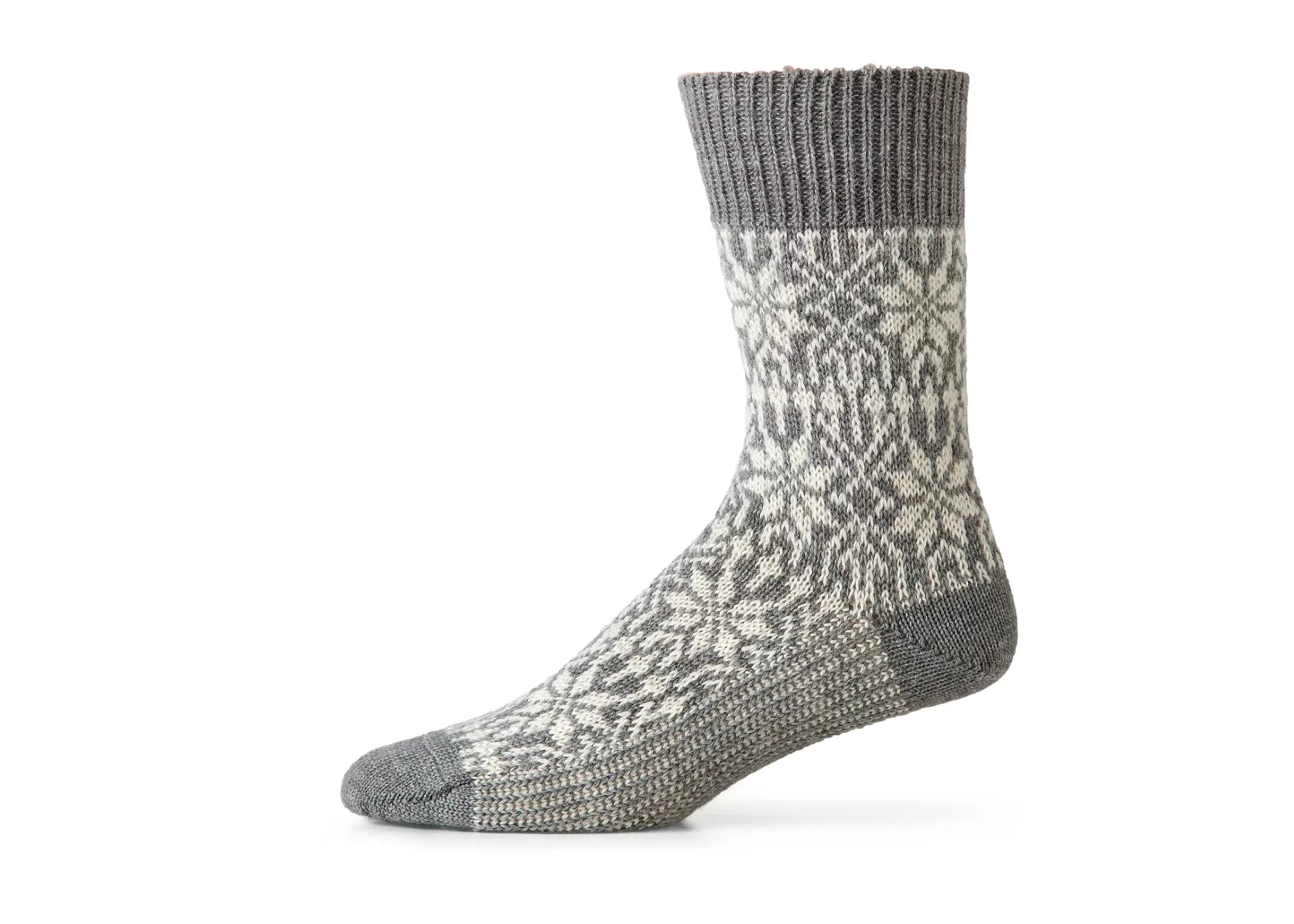 Wool Jacquard Socks - Grey - Image 3