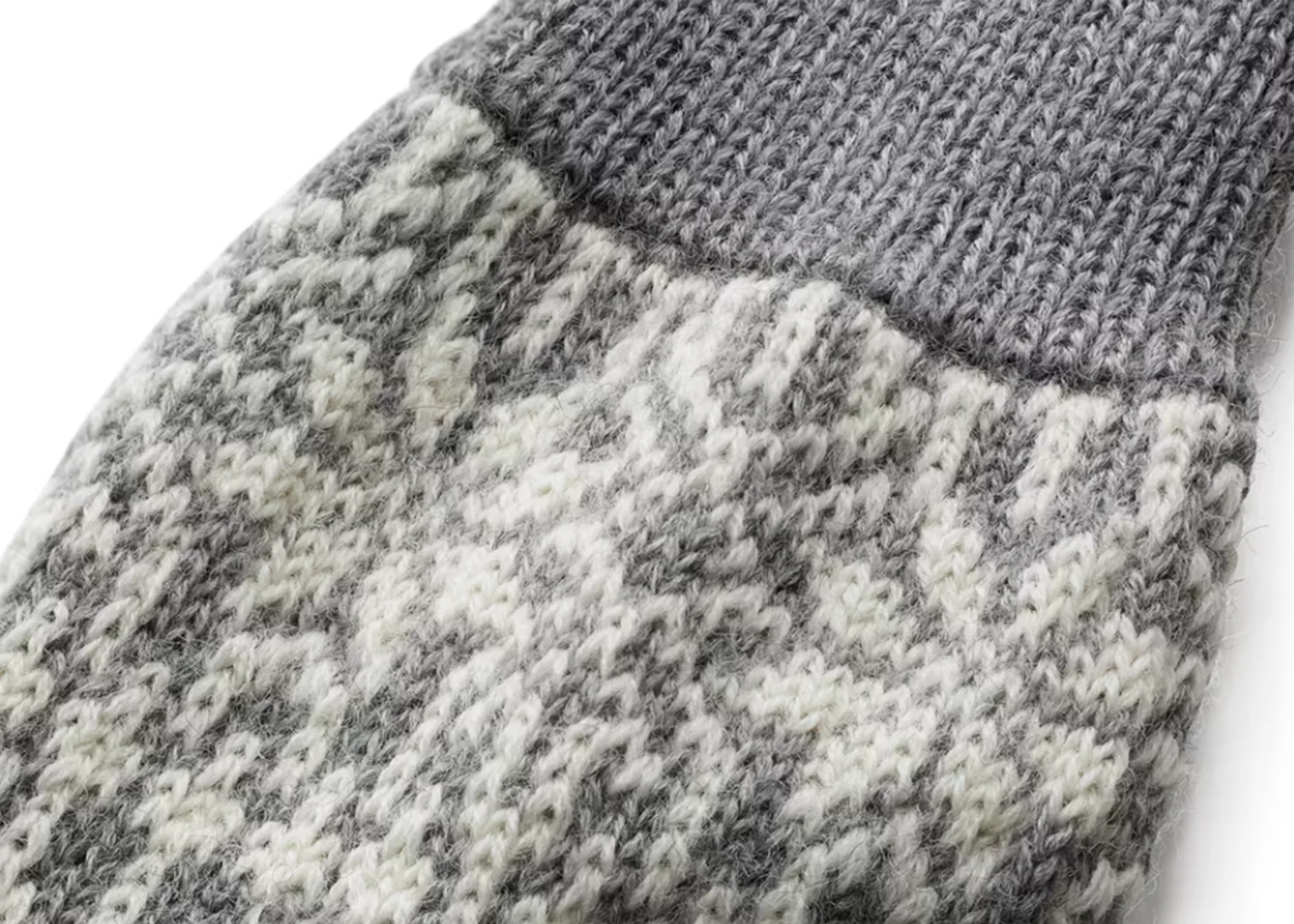 Wool Jacquard Socks - Grey - Image 4