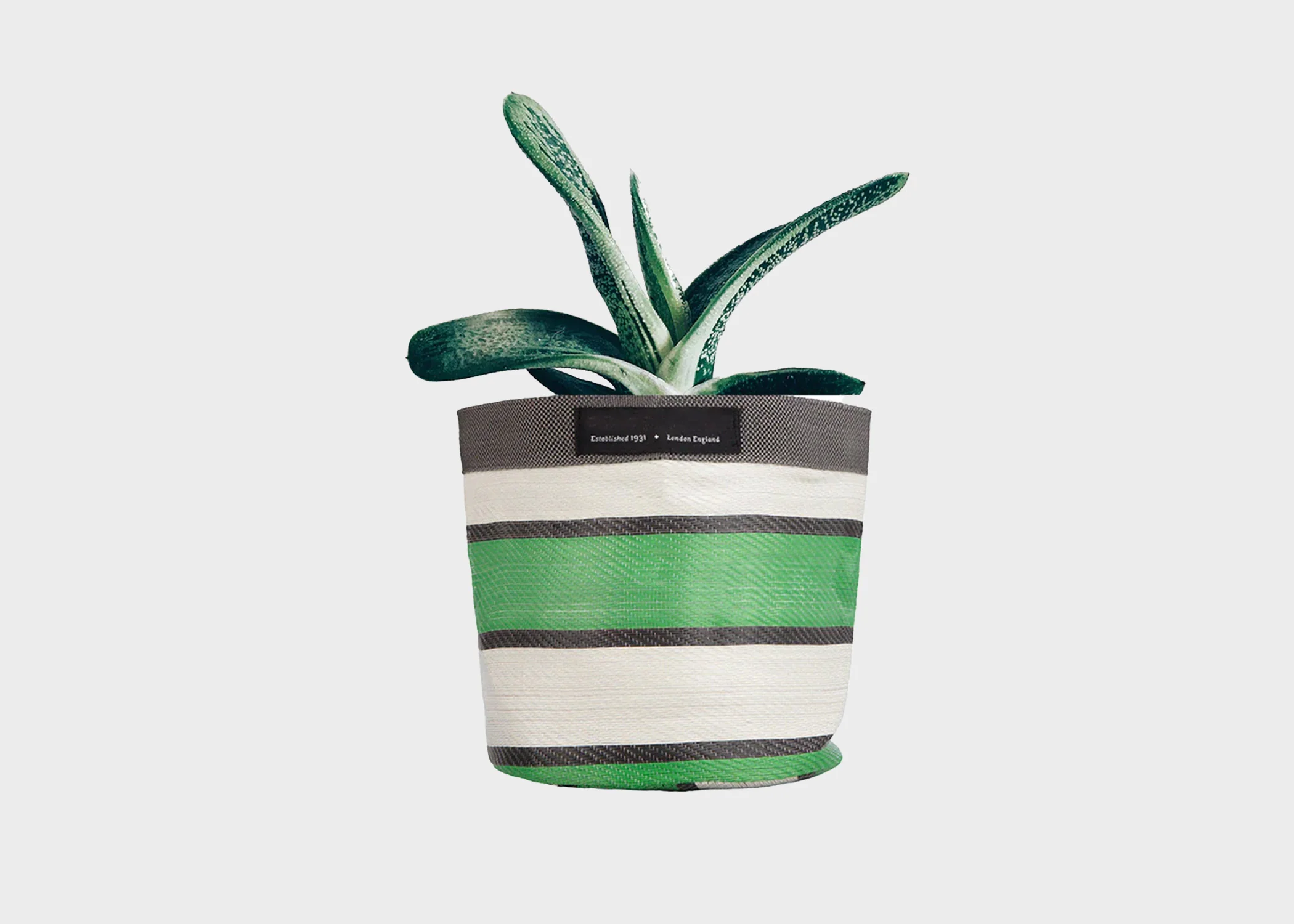 Woven Plant Pot Cover - Grass Green - Image 2